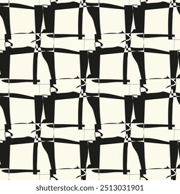 Simple black and white vector illustration. Abstract geometric background pattern