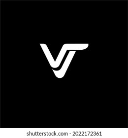 letra vectorial simple en blanco y negro v logotipo t
