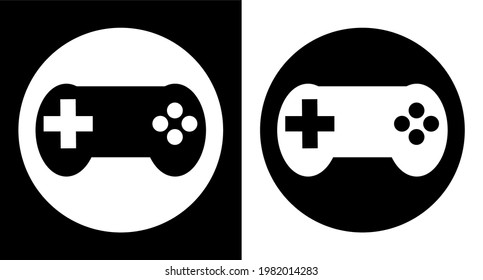 icono de consola de videojuegos simple en blanco y negro