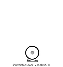 Simple black and white video icon isolated on white background