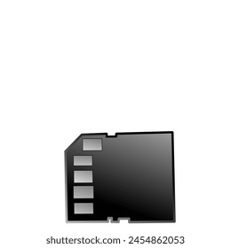 Simple black and white video icon isolated on white background