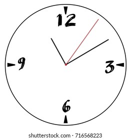 Simple black and white watch forty-second edition