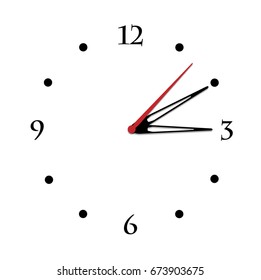 Simple black and white watch sixteenth edition