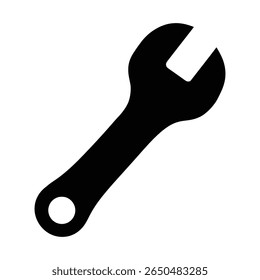Vector de icono de llave negra simple