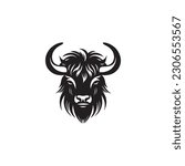 simple black yak logo icon designs vector black and white