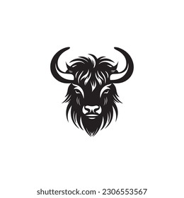 simple black yak logo icon designs vector black and white