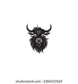 simple black yak logo icon designs vector black and white