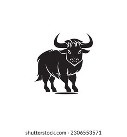 simple black yak logo icon designs vector black and white