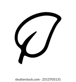 Um simples desenho em preto e branco de uma única folha.