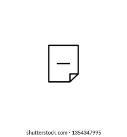 Simple black-lined icons. Delete note.