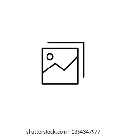 Simple black-lined icons. Image.