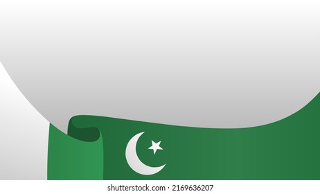 simple blank background template with pakistan flag