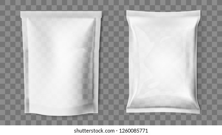 Simple Blank Doy Pack And Pillow Pack. EPS10 Vector