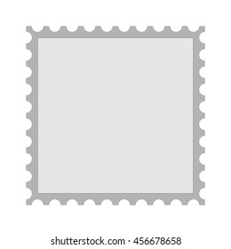 Simple Blank Grey Square Postage Stamp Stock Vector (Royalty Free ...