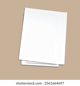 Simple blank lined paper design with clean, evenly spaced lines. Perfect for writing, note-taking, or sketching, offering a neat and organized layout for various uses.