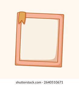 simple blank paper with label scrapbook vector daily planner and bullet journal schedule for school, work, and more
