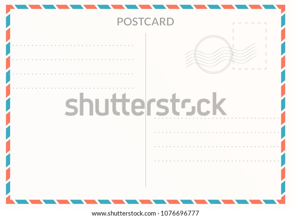 Simple blank\
postal card illustration for\
design
