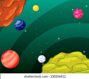 Simple blank space theme illustration