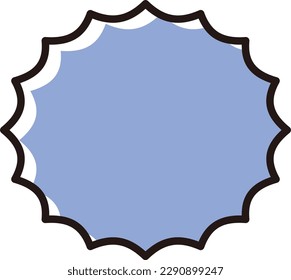 Simple blank spiky speech bubble