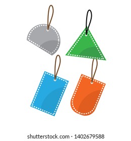 Simple blank Tag design on white background for multipurpose use