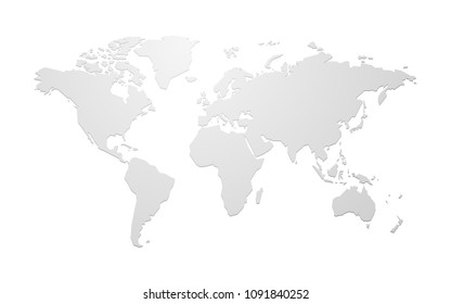 simple blank vector world map