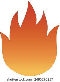 simple and blazing fire illustration