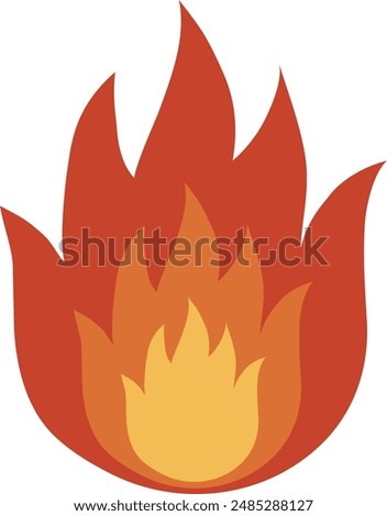 simple and blazing fire illustration