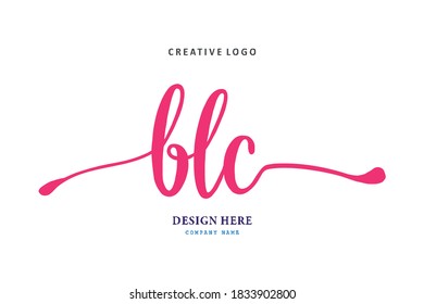 simple BLC lettering logo is easy to understand, simple and authoritative