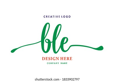 simple BLE lettering logo is easy to understand, simple and authoritative