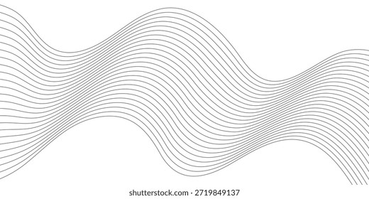 Diseño de línea delgada de onda de mezcla simple para fondo de póster de Anuncio.