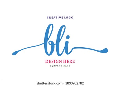 el sencillo logotipo BLIlettering es fácil de entender, sencillo y autoritario