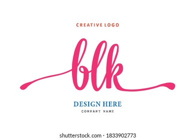 el logotipo de la inscripción BLK simple es fácil de entender, sencillo y autoritario