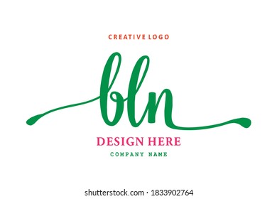 simple BLN lettering logo is easy to understand, simple and authoritative