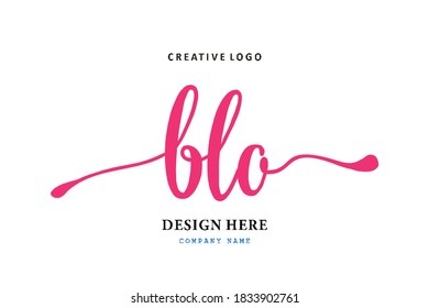 simple BLO lettering logo is easy to understand, simple and authoritative