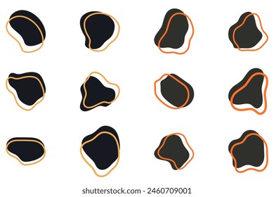 Einfache Blob Abstrakte Form Design Set