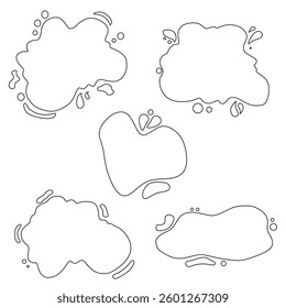 A simple blob design without color, featuring smooth and clean lines. This design is perfect for use as a minimalist and elegant design element
