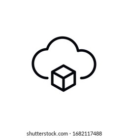 Simple blockchain line icon. Stroke pictogram. Vector illustration isolated on a white background. Premium quality symbol. Vector sign for mobile app and web sites.