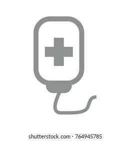 Simple Blood Bag Infuse Vector Graphic Illustration Design