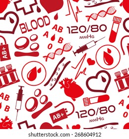 simple blood vector icons seamless pattern eps10