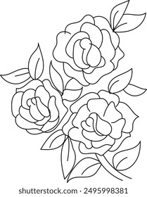 Contorno de flor de manzano en flor simple