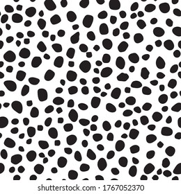 Simple Blot. Graffiti Ink Cheetah Blotter. Seamless Fur Background. Dirty Blob. Black Animal Circle. Speckle Paint Blob. Polkadot Row Texture. Animal Round. White Water Dot. Seamless Polka Pattern