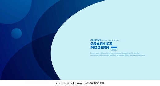 Fondo abstracto azul simple con Formas curvas traslapan el fondo del patrón. Vector Eps10