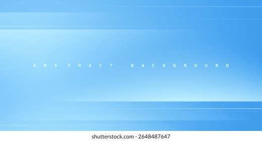 simple blue abstract background with futuristic gradient transparent white horizontal vector shape