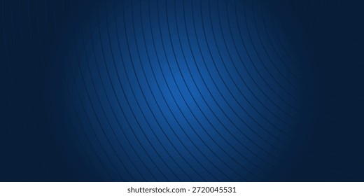 Simple blue abstract background, the look of stainless steel, circular lines on a blue abstract simple