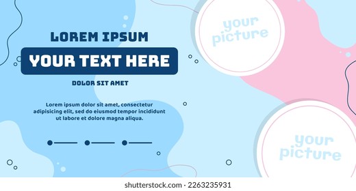 Simple Blue Abstract Banner Background Template