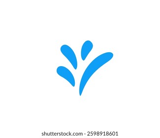 Simple blue abstract shape with curved edges, giving a feeling of motion and fluidity.