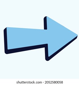 Simple Blue Arrow Vector Illustration