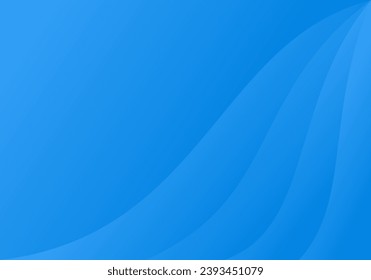 Simple blue background with gradation and wave pattern with copy space for presentation