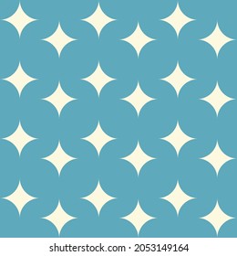 simple blue background white geometric shapes repeat wallpaper