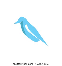 a simple blue bird logos